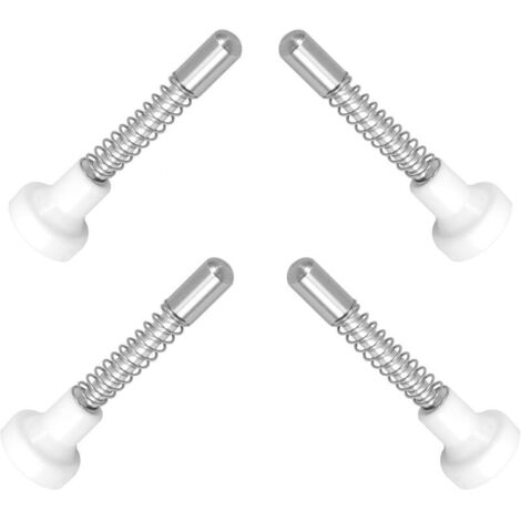 Lot de 4 Loquets à Ressort en Fer Tête en Plastique Blanc 50mm pour Lit Bébé, Goupilles de Verrouillage Robustes, Accessoires de Réparation