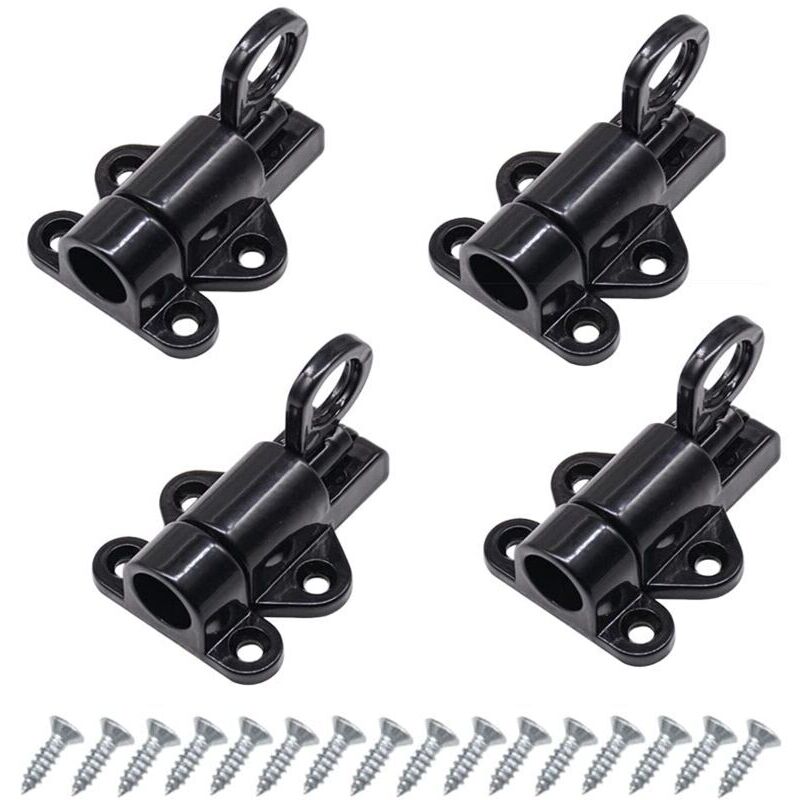 Lot de 4 loquets de porte automatiques, verrous de porte extérieurs, verrous de fenêtre, boulons de verrouillage à ressort, vis à bande en aluminium