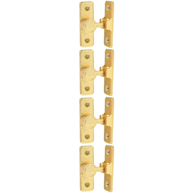 Lot de 4 loquets de porte rabattables à angle droit, loquet lumineux en alliage de zinc, verrou de porte de sécurité