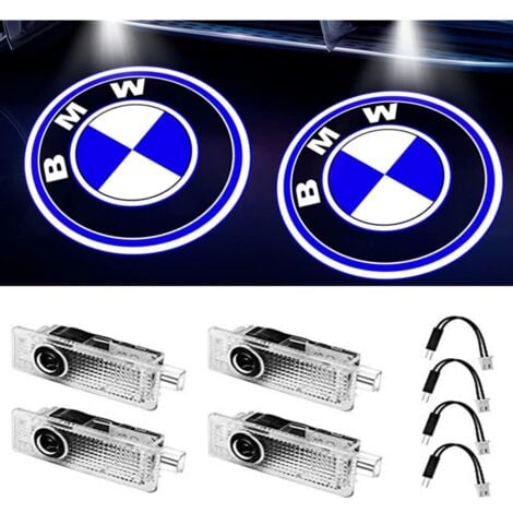 SUNXURY (Lot de 4) Lumières de porte de voiture Logo Projecteur Welcome Lights Compatible avec BMW Accessoires 1/3/4/5/6/7/M/X/Z/GT Series