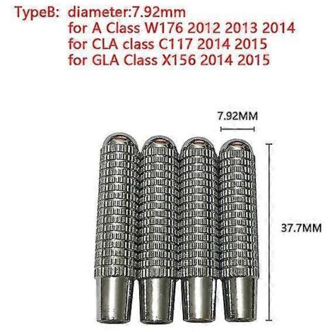 Lot de 4 mini-boulons de verrouillage de porte pour Mercedes-Benz Classe C W204 E W212 GLK X204 - Cache-vis de verrouillage modifié pour décoration intérieure - Protection de verrouillage de porte - T