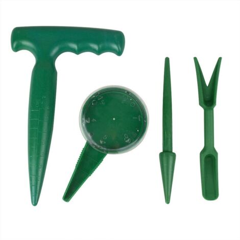 Lot de 4 - Mini jardin Outil de plantation à main Définit Poignée pistolet Plantoir, cadran Seed Semeur