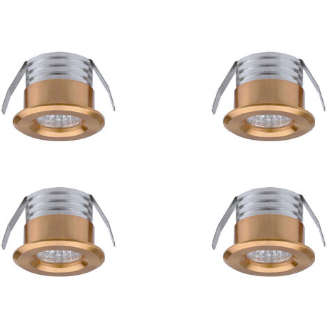 Lot de 4 mini spots LED encastrables, 3 W,