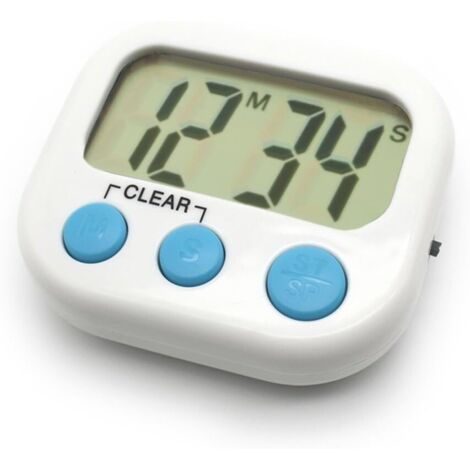 Lot de 4 minuteurs numériques pour enseignants, petits minuteurs pour enfants, dos magnétique, grand écran LCD, alarme puissante