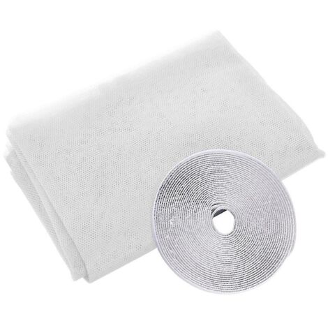Lot de 4 moustiquaires de fenêtre avec bandes auto-adhésives - 130 cm x [Mesure]