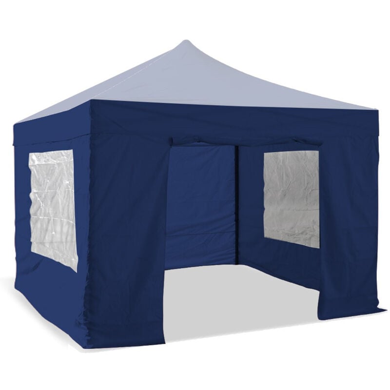 Terre Jardin - Lot de 4 murs pour barnum pliant professionnel 3 x 4,5 m - - Bleu