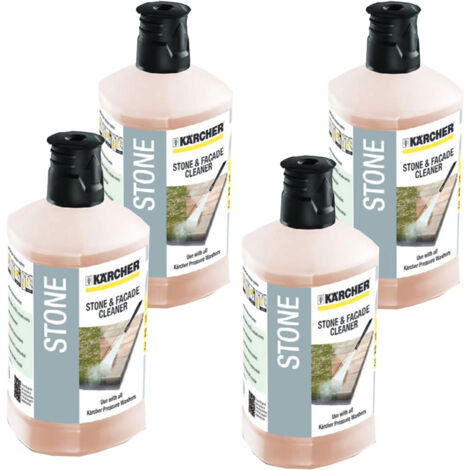 Lot de 4 nettoyants  3 en 1 Pierres & Facades (1L) pour Nettoyeur Haute Pression KARCHER - 62957650