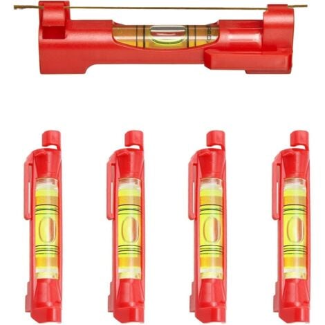 Lot de 4 niveaux à bulle à corde, cordon de niveau à bulle rouge, niveau à bulle à corde professionnel, niveau à bulle à corde, niveau à bulle à corde pour travaux de maçonnerie, travaux de plomberie,