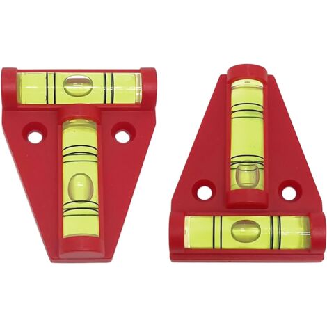 Lot de 4 niveleurs magnétiques en T pour camping-car, accessoires pour camping-car, niveleurs stabilisateurs externes, montage magnétique et à vis, double usage (rouge vin)