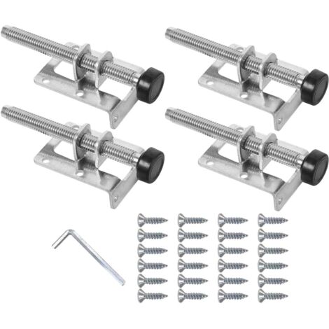 Lot de 4 Nivellement Robustes Réglables pour Meubles et Armoires avec Vis Antidérapants pour Mobilier Sols Inégaux de Grandes