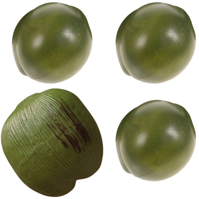 Feiyue - Lot de 4 noix de coco artificielles - Simulation de noix de coco - Modèle de faux fruits pour fêtes tropicales