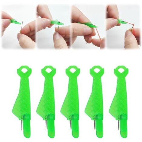Lot de 4 nouveaux accessoires de couture, enfile-aiguille en plastique pour machine à coudre, enfile-aiguille pour couture à la main et matelassage