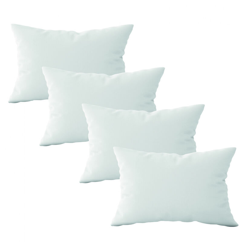 Vivezen - Lot de 4 oreillers, coussins de garnissage rectangulaires - 50 x 70 cm - Blanc