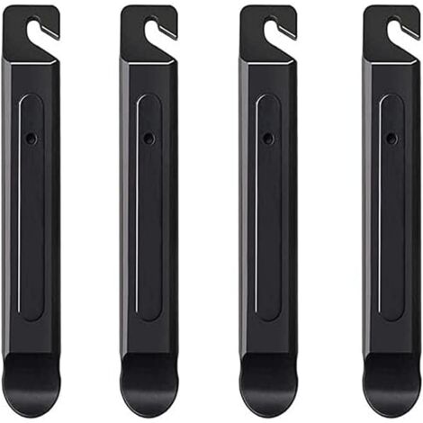 Lot de 4 outils de remplacement pour tige de pneu de vélo, tige de pneu en nylon pour vélo, noir