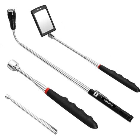 Lot de 4 outils télescopiques magnétiques pour homme – Cadeaux pour papa de fille ou fils, cadeaux uniques personnalisés pour papa, bricoleur, mari, garçons, outils pour homme