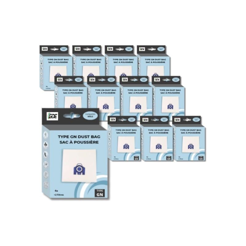 Lot de 4 pack de 4 sacs + 2 filtres gn pour Aspirateur compatibles Miele serie S2 à S7 - 9917730