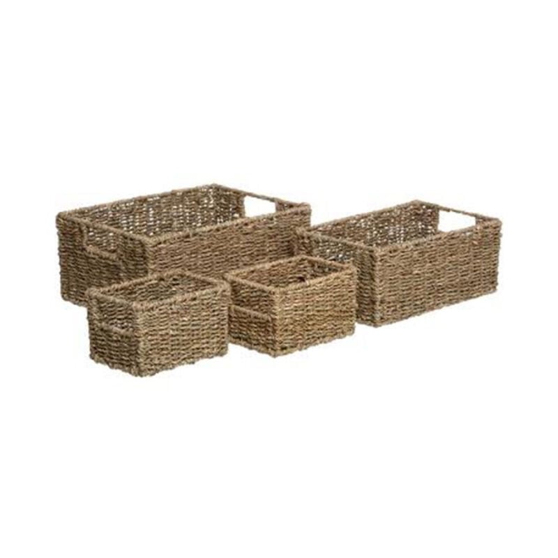 Lot de 4 Paniers Déco 'Seagrass' 32cm Naturel