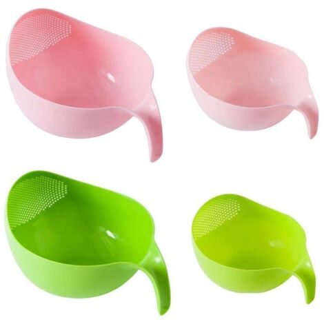 Lot de 4 paniers multifonctionnels en plastique pour égouttage du riz, lavage des légumes et passoire
