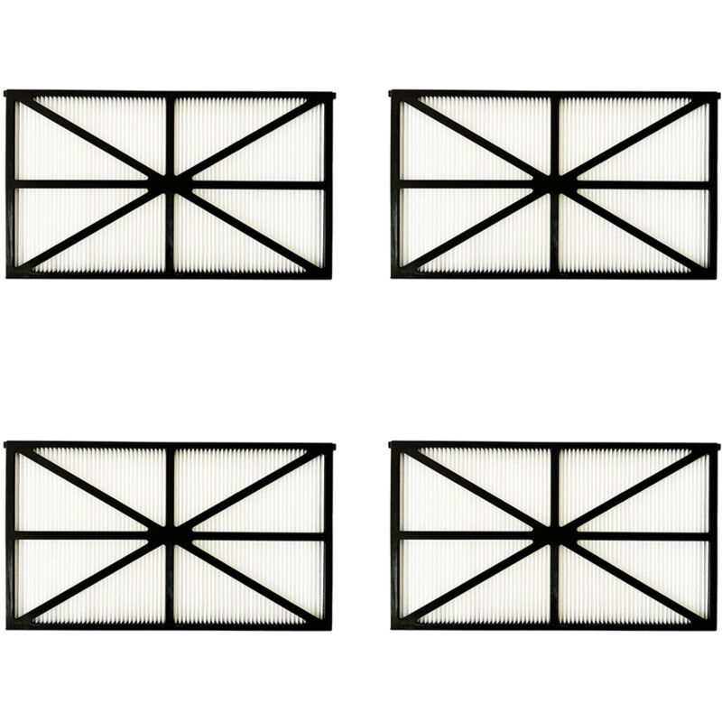 Odipie - Lot de 4 Panneaux Filtres pour Robot Tiger Shark - RCX70101PAK2 - Noir