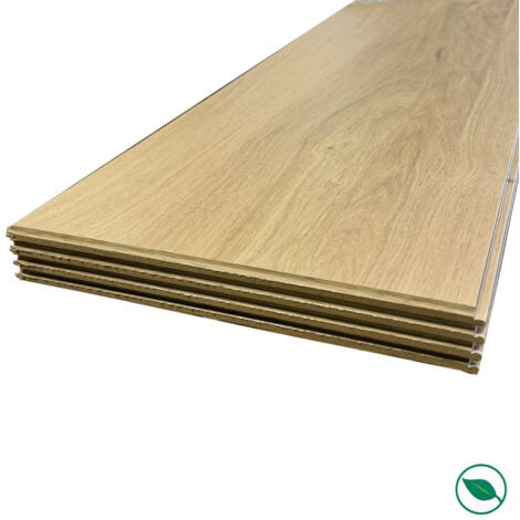 FORESTEA Lot de 4 panneaux "lisses" chêne clair 2500 x 300 x 10 mm PEFC 70%