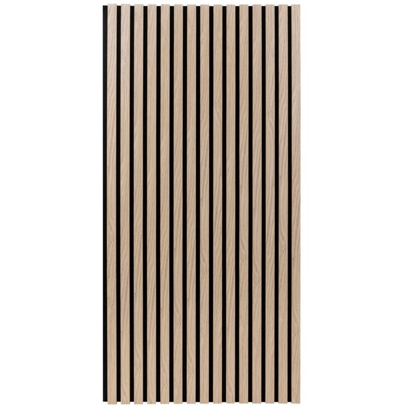 Lot de 4 panneaux muraux décoratifs effet chêne clair COLVA