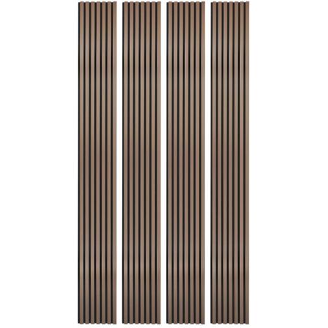 Lot de 4 Panneaux tasseaux bois 250 x 30 x 1,9 cm - rose gold/feutrine noir - 3m²