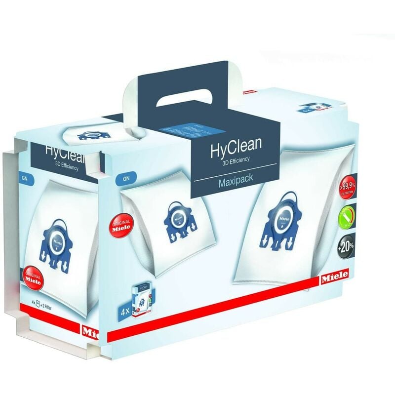 Miele - Lot de 16 sacs à poussières HyClean 3D gn + 8 filtres pour aspirateurs