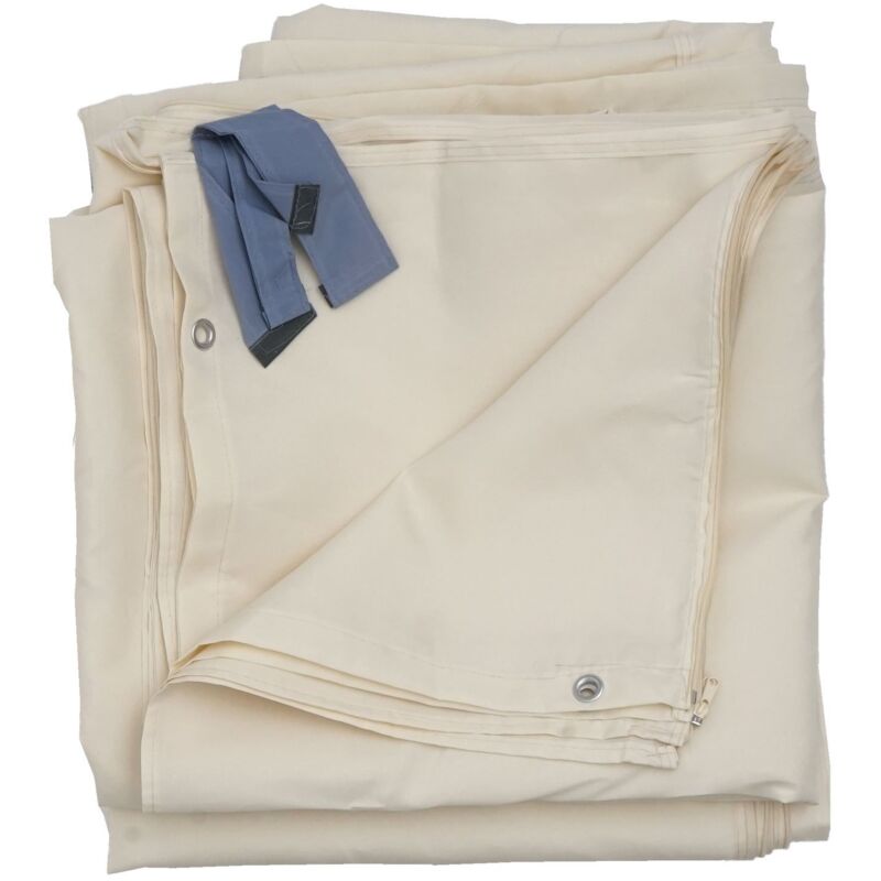 Jamais utilisé] Lot de 4 parois latérales pour pergola Cadiz, paroi latérale de rechange pavillon 4x3m, polyester, crème