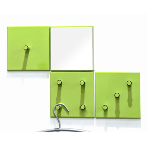 Lot de 4 Patères en Métal "Laqué" 15cm Vert