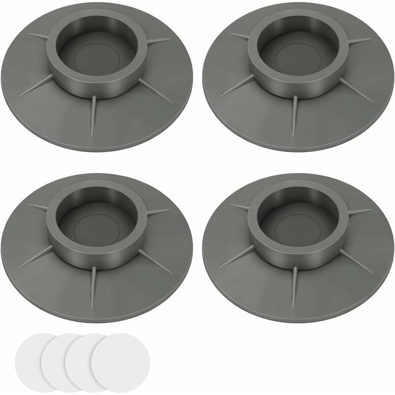 Lot de 4 patins anti-vibrations pour lave-linge, absorbent 95,7 % du bruit et des vibrations, puissant amortisseur de rondelle tup, pour machine à