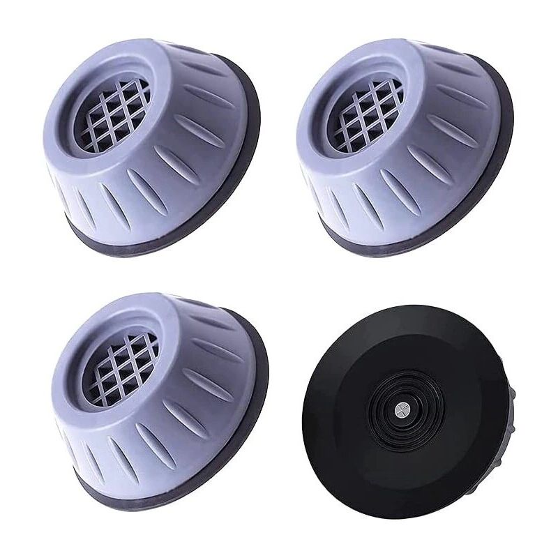 Jusch - Lot de 4 patins anti-vibrations, supports anti-bruit et antidérapants pour lave-linge