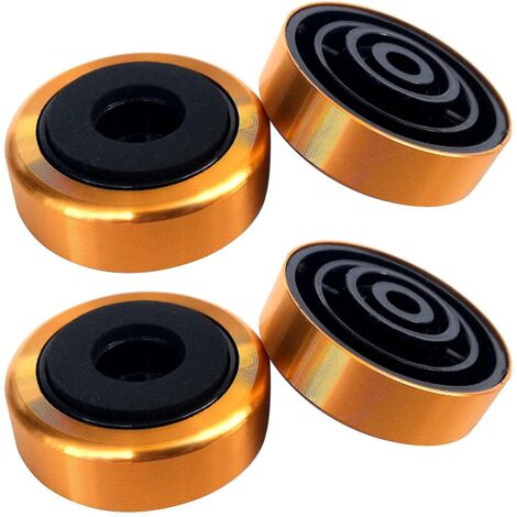 Lot de 4 patins antidérapants pour haut-parleurs, amplificateurs et platines vinyles - Dorés