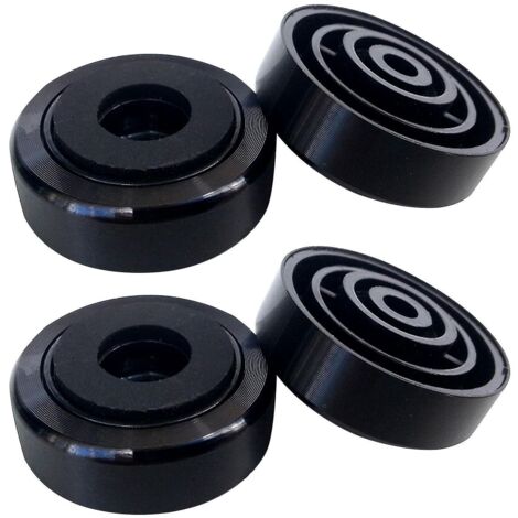 Lot de 4 patins antidérapants pour haut-parleurs, amplificateurs et platines vinyles - Noir