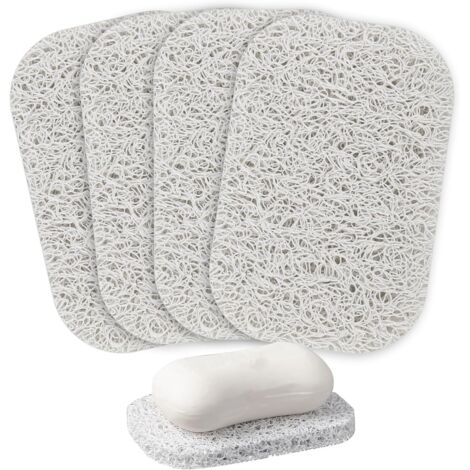 Lot de 4 patins de levage pour porte-savon, porte-savon pour douche, cuisine, salle de bain, voyage, hôtel, fournitures de nettoyage