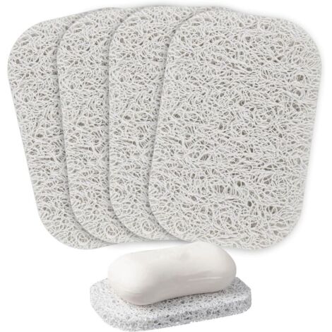 Lot de 4 patins de levage pour porte-savon, porte-savon pour douche, cuisine, salle de bain, voyage, hôtel, fournitures de nettoyage