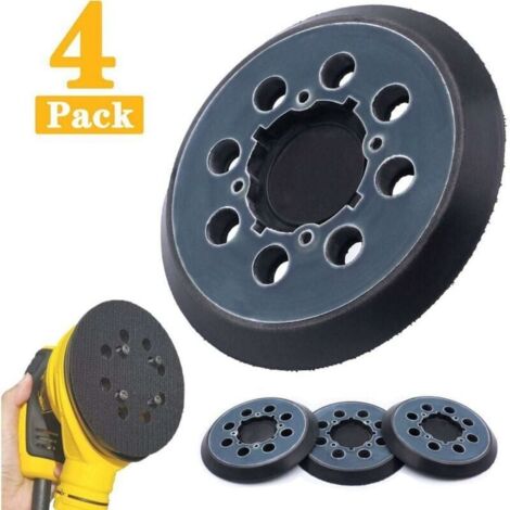 Lot de 4 Patins de ponçage 8 trous pour ponceuse orbitale DWE6423、DWE6421、DCW210B 125 mm, Remplacement direct pour tampon numéro de pièce DWE64233, N329079, RSP54