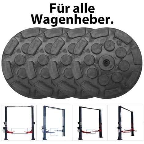 Lot de 4 patins en caoutchouc 120 mm – Accessoires de levage pour ponts élévateurs – Protection de sols – Installation facile