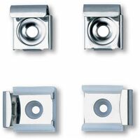 Lot de 4 pattes à glace dont 2 avec ressort inox poli brillant Delabie - Patte à glace Inox avec ressort