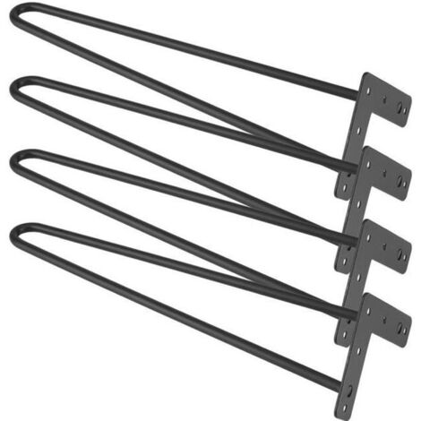 Lot de 4 Pcs Pied de table basse design acier （40.5 cm）