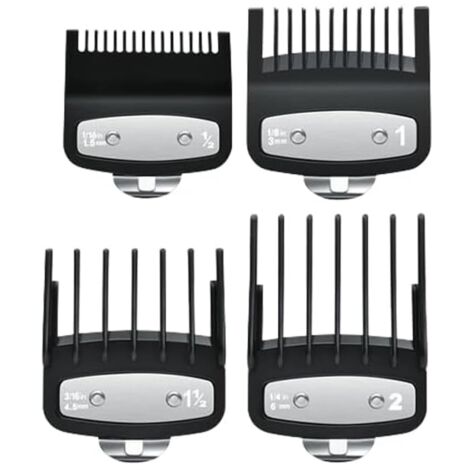 Lot de 4 Peignes Tondeuse Sabot de Guidage,Tondeuse à Cheveux Limite Peigne,Peignes pour Sabot Cheveux,Housse de Protection pour Tondeuses Wahl
