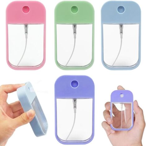 Lot De 4 Petits Vaporisateurs Réutilisables À Brume Fine Pour Parfum, Lotion Corporelle Et Cosmétiques Avec Étui En Silicone