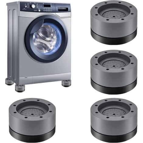 COOCHEER Lot de 4 Pied Anti Vibration Machine a Laver Patins Anti Vibration Tampon,Amortisseurs lave linge,Tampons À Pied Machine À Laver Pour Machines à Laver SéChoirs Et Meubles,Réfrigérateur,Gray