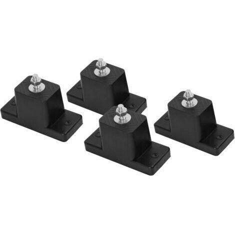 Lot de 4 pieds anti-vibrations pour climatisation - Support en caoutchouc pour climatisation - 200 kg - Antidérapant - Résistant aux UV