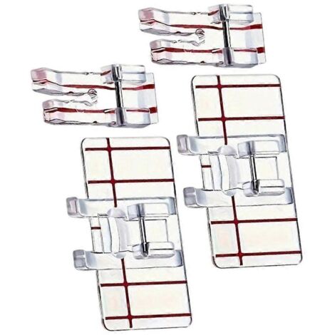 Lot de 4 pieds-de-biche pour machine à coudre, accessoires de couture, pieds presseurs universels, fournitures de couture.