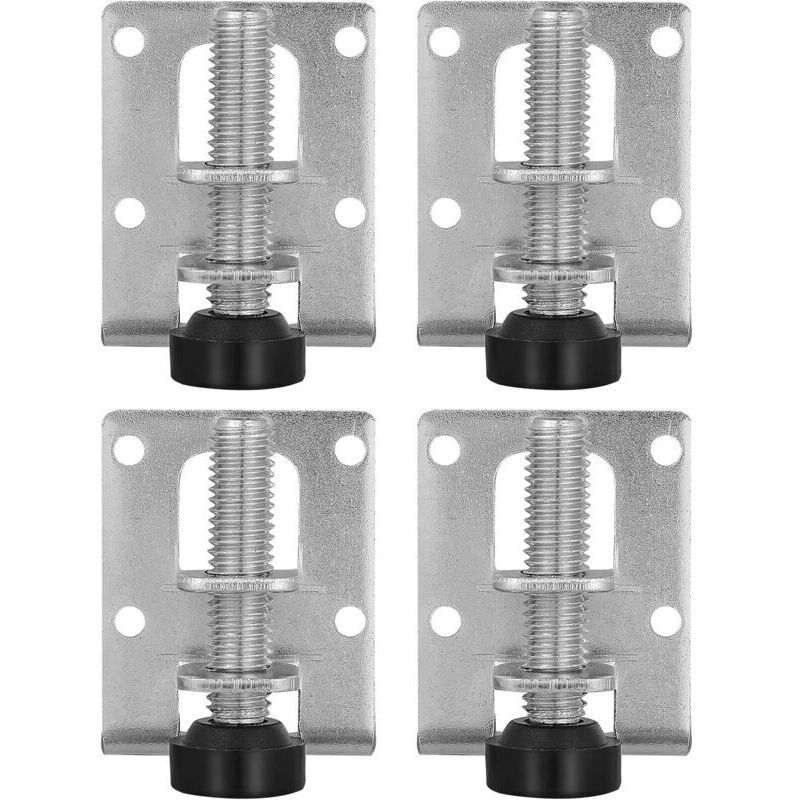Lot de 4 pieds de meuble robustes réglables pour meubles, table, armoires, établi, étagères