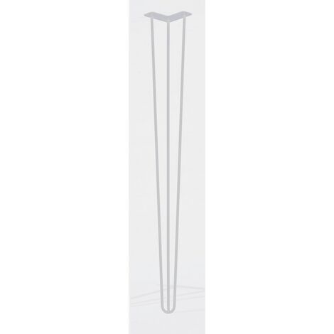 Lot de 4 pieds de meuble triple fil modèle droit blanc mat hauteur 110 cm
