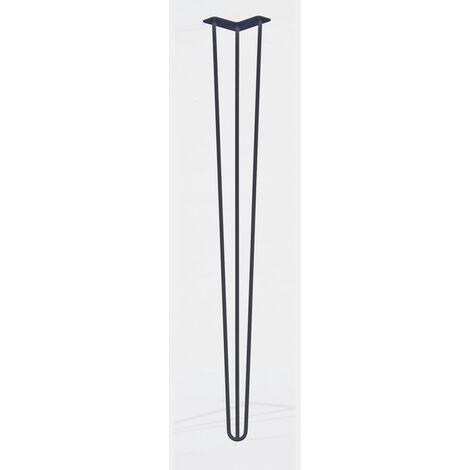 Lot de 4 pieds de meuble triple fil modèle droit noir mat hauteur 110 cm