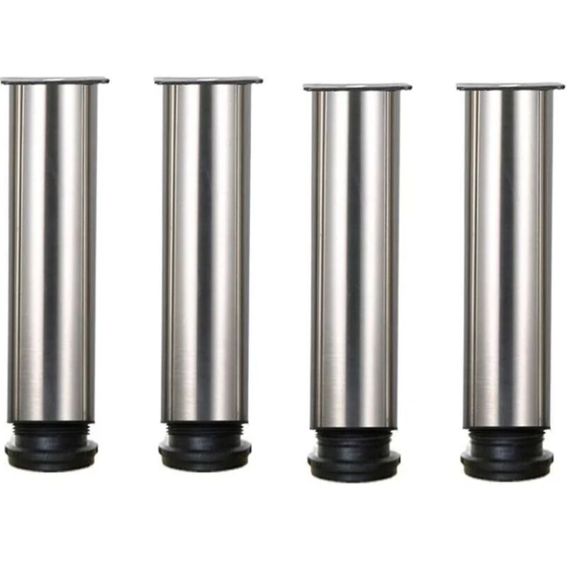 Pied de meuble-Lot de 4 Pieds de meubles de hauteur réglable en acier inoxydable pour canapé table armoires - 20cm - 20cm Pied de meuble-Lot de 4 Pieds de meubles de hauteur réglable en acier inoxydable pour canapé table armoires - 20cm - 20cm