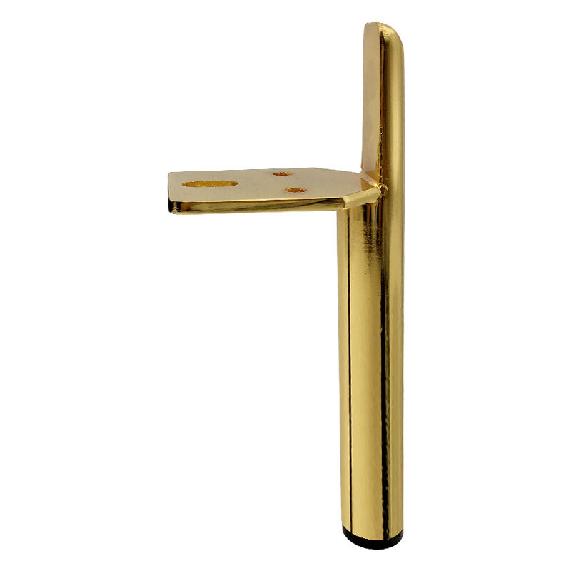 Linghhang - Lot de 4 pieds de meubles de rechange en métal doré de 18 cm pour meubles, meubles, pieds de table, pieds de placard, chaises, lits,