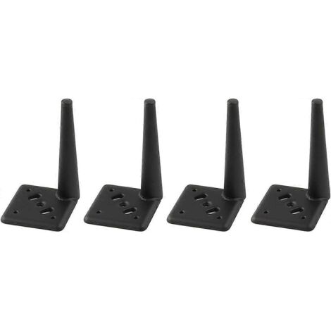 Lot de 4 pieds de meubles en métal, pieds de support coniques pour petites tables, chaises, canapés et armoires